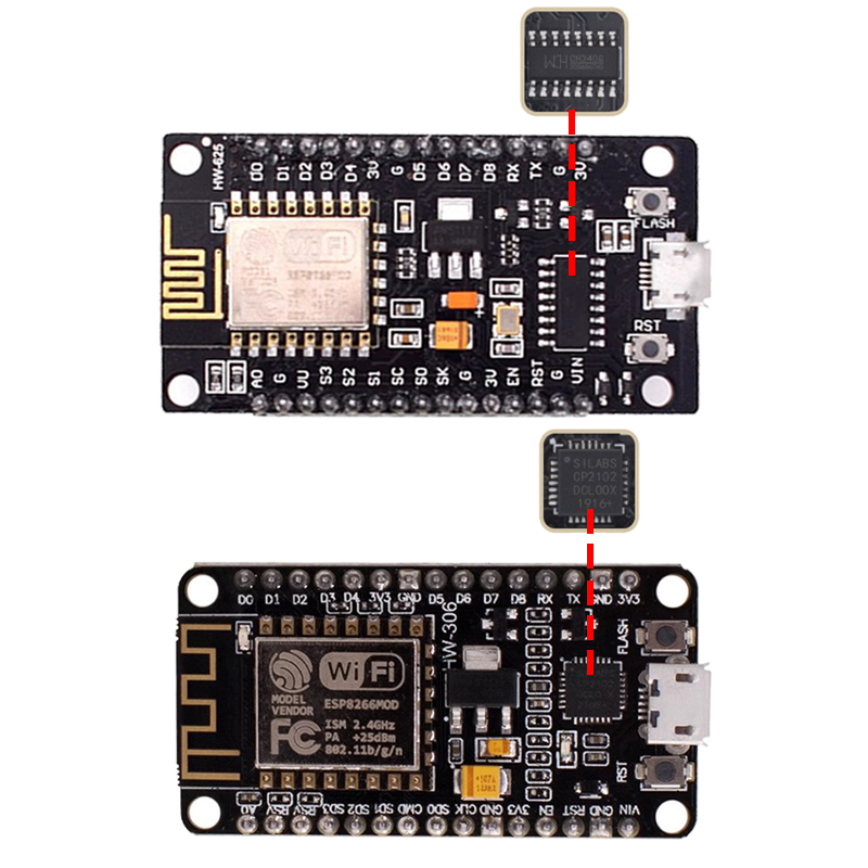Wireless Module CH340/CP2102/C - огляд і ціна Esp8266 Nodemcu