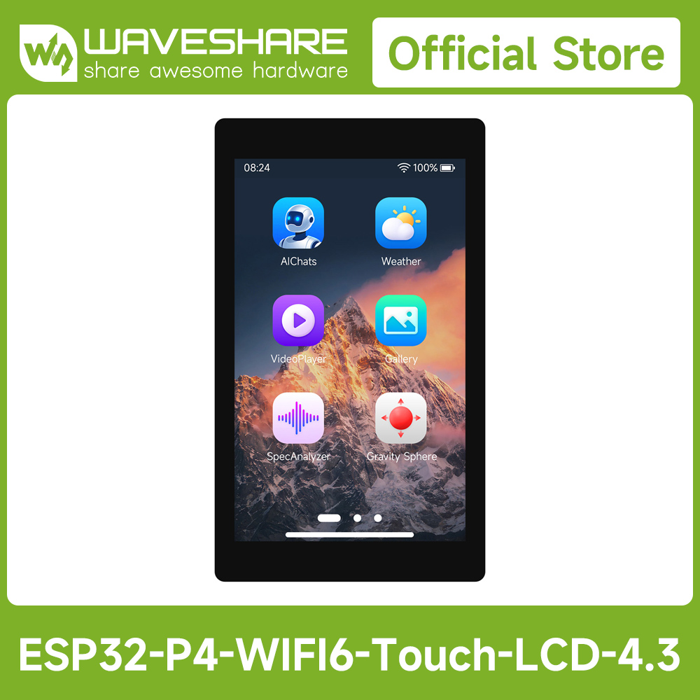 Waveshare ESP32-P4-WIFI6 4.3in - огляд і ціна Esp32 P4